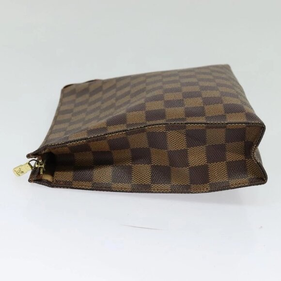LOUIS VUITTON Damier Ebene Posh Toilette 26 Pouch N47543 LV Auth 135474 - Picture 3 of 15